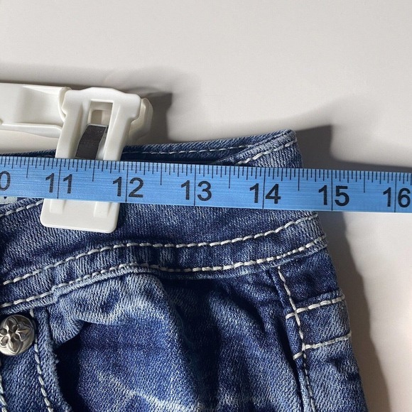 Miss Me Jeans Womens Size 27 Bootcut Bling Thick Stitch Equestrian Low R… - Picture 7 of 9